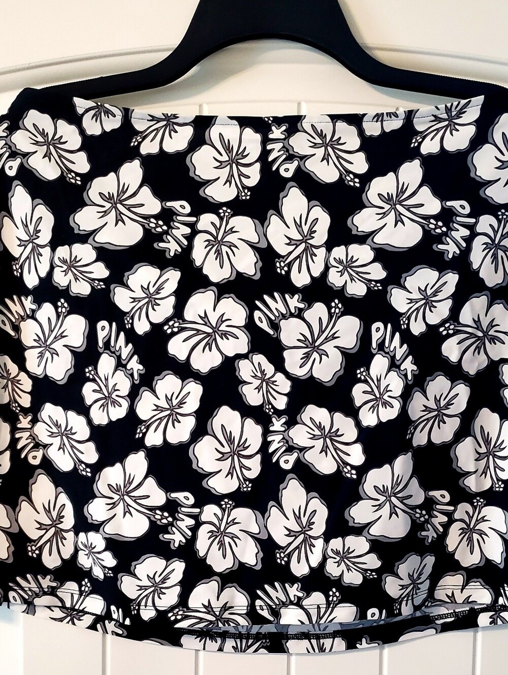 Victoria's Secret Black PINK ,Black and White floral Cover Up, mini skirt